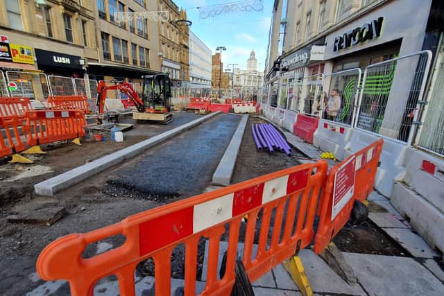 Fargate is being repaved as part of the Future High Street Fund scheme.