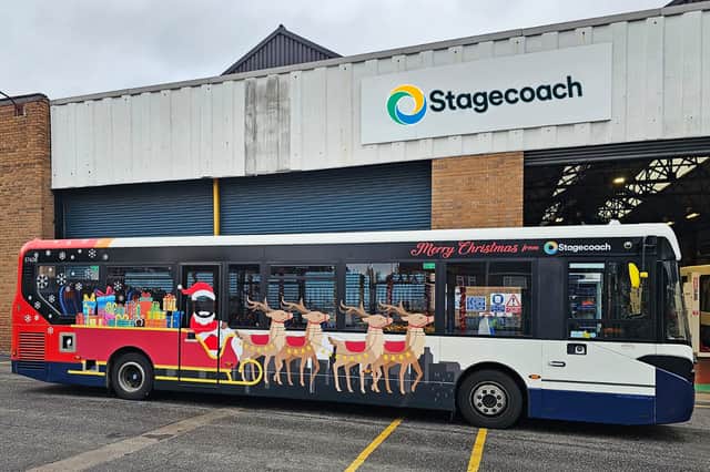 Stagecoach Yorkshire's Christmas bus will be in Sheffield for selected dates this December.