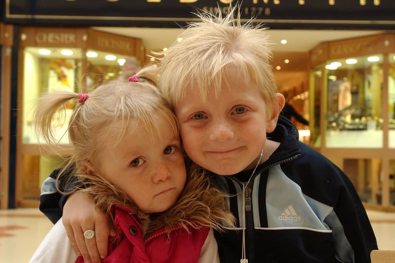 These two weren't feeling the Christmas spirit in 2005 - because there was no grotto in Joplings that year.