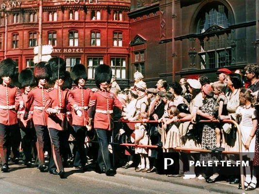 The Coldstream Guards in Sheffield in the 1950's - Invited to the city by the Master Cutler, Sir Peter Roberts.