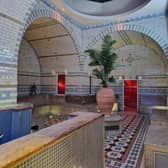 Inside Turkish Baths 1877, on Victoria Street, off Glossop Road, in Sheffield city centre, which has reopened. The Victorian baths, which had been closed since 2019, were once part of the old Glossop Road Baths