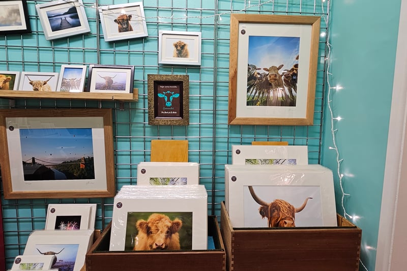At The Nook all the products made are handmade by the people running the stall. As an unusual Christmas gift, they recommended the cow photos made by Roger James Hinchliffe Cowman Art. Prices range from £10 for a small photo to £55 for a large framed photo.
