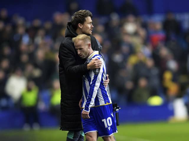 Sheffield Wednesday boss Danny Rohl with his skipper Barry Bannan  Pic Steve Ellis