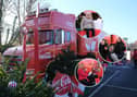 Scores of Sheffielders had festive fun today, when the Coca Cola truck drove into town and stopped off at a city pub. 