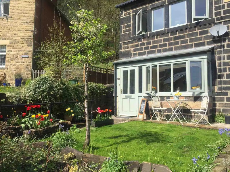 The host said: "Calderside Cottage is a 10 min walk from the centre of Hebden Bridge with street parking outside. 
Hot Tub hire is an optional extra (3 night min stay only at an additional cost of £250+ £25 extra days)."