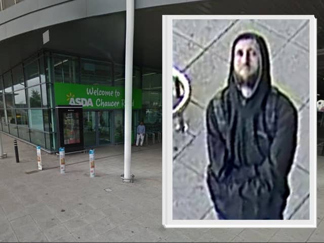 A woman was robbed by the cash machine at Asda, Parson Cross, sparking a police appeal for the man in the picture