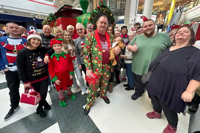 Danny and his crew have been filming the music video for the song over the past week with Leeds-based Motiv Productions. In some of the scenes they’ve been getting festive at White Rose shopping centre and having a Christmas party with CoActive Arts charity