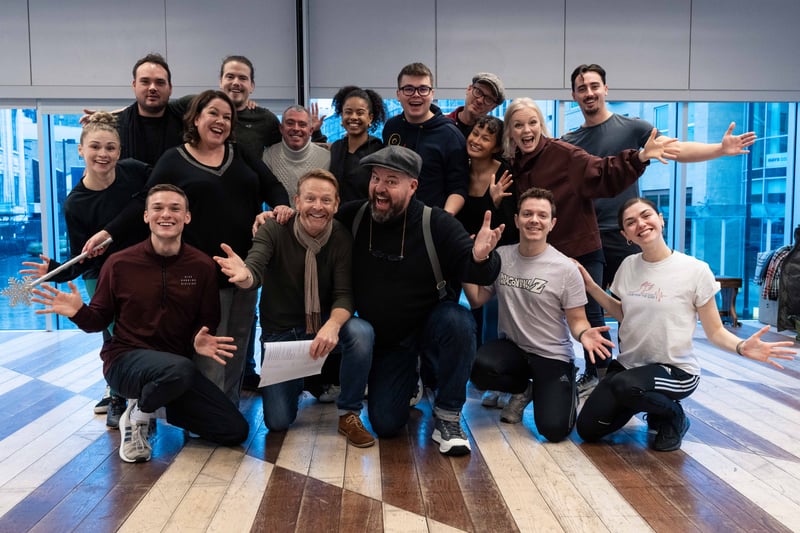 The Company. Rehearsals Beauty and the Beast. Credit: Sam Taylor