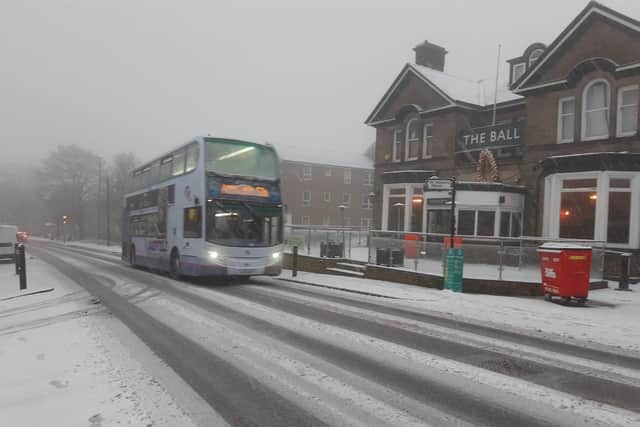 A number of Sheffield's bus services have been impacted by the snow 