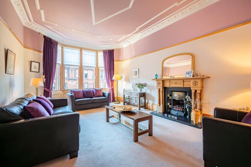 The sitting room area is spacious in size and offers bright views from the bay window. 