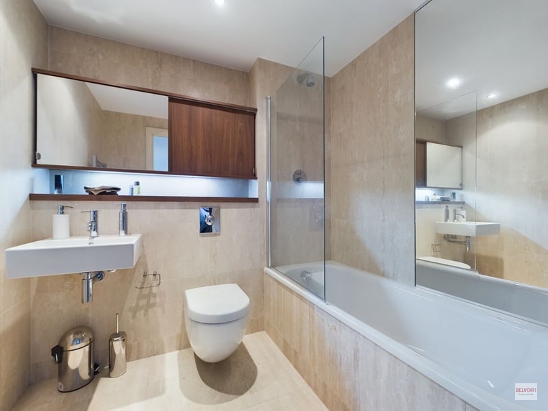 There are two modern bathrooms in this apartment. (Photo courtesy of Zoopla)