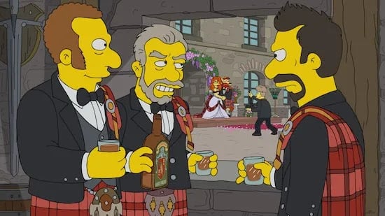 Season 25 episode 'AE Bonny Romance' takes place in Scotland and features a wealth of local talent, including Doctor Who star David Tennant as Pa MacWeldon and 'The Thick of It' actor Paul Higgins as Hamish.