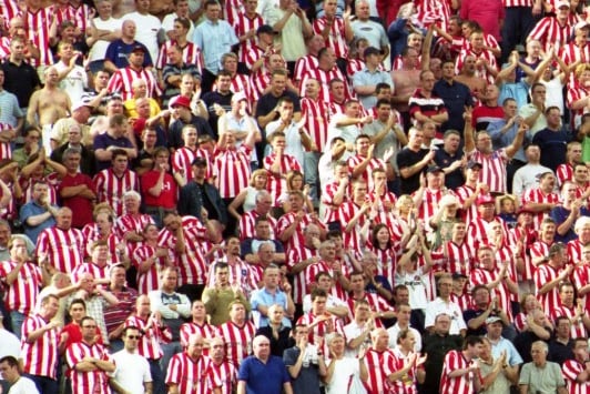 A 1-1 draw at Newcastle and these Sunderland fans were there to watch the action 22 years ago.