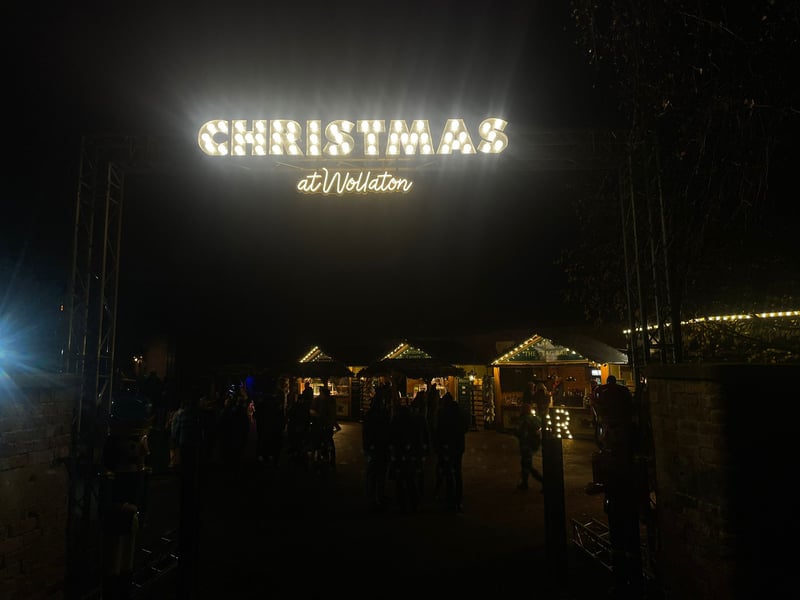 As well as a magical walk, you can enjoy Wollaton's Christmas village - with food, drink and gifts! 