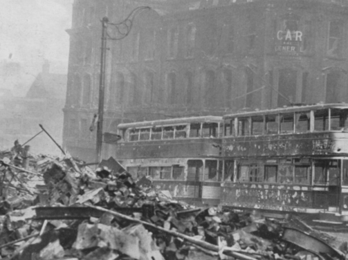 The wreckage following the Sheffield Blitz in December 1940