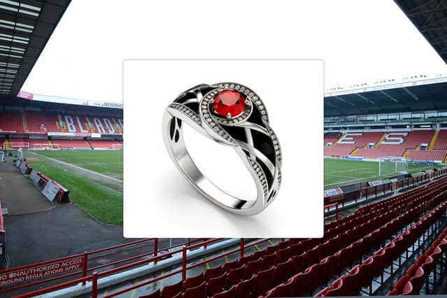Jeweller Edward Fleming has helped to design 20 Premier League-inspired engagement rings, and Sheffield United's will cost you £3,000.