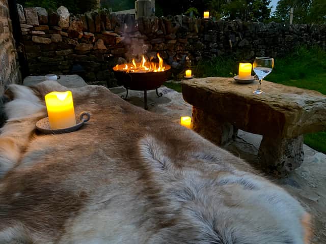 Watch the stars while sipping on a glass of wine in Grindon. (Photo courtesy of Airbnb)
