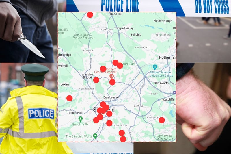 The Sheffield streets pictured here are the worst-hit for violence and sexual offences, according to recently-released police data. 