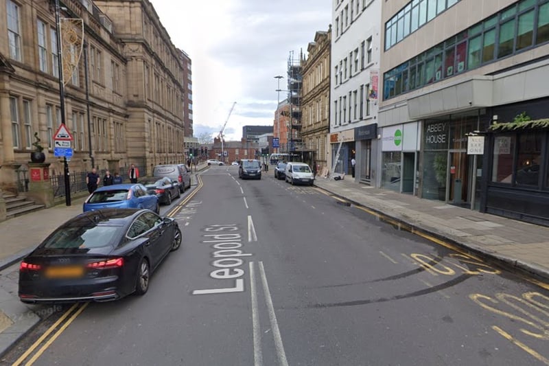 The fourth-highest number of reports of violence and sexual offences in Sheffield in October 2023 were made in connection with incidents that took place on or near Leopold Street, Sheffield city centre, with 11