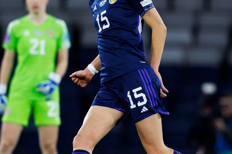 Left Alex Greenwood unmarked for the opener with her missed header giving the defender all the time in the world. The defender was also dispossessed a few times after trying to drive the team up field. Credit: (Photo by Mark Scates / SNS Group)