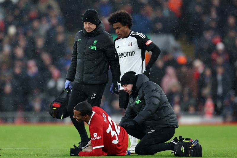 The Liverpool defender may not play again this season because of a ruptured ACL. 