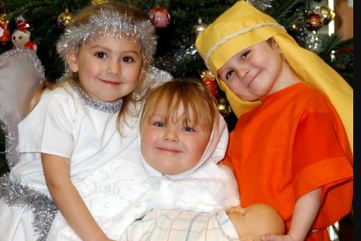 Marni Dale, Toni Cossley and Cory Turner had starring roles in the Usworth Grange Nativity in 2005.