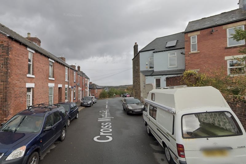 The joint third-highest number of reports of burglary in Sheffield in October 2023 were made in connection with incidents that took place on or near Cross Myrtle Road, Heeley, with 3