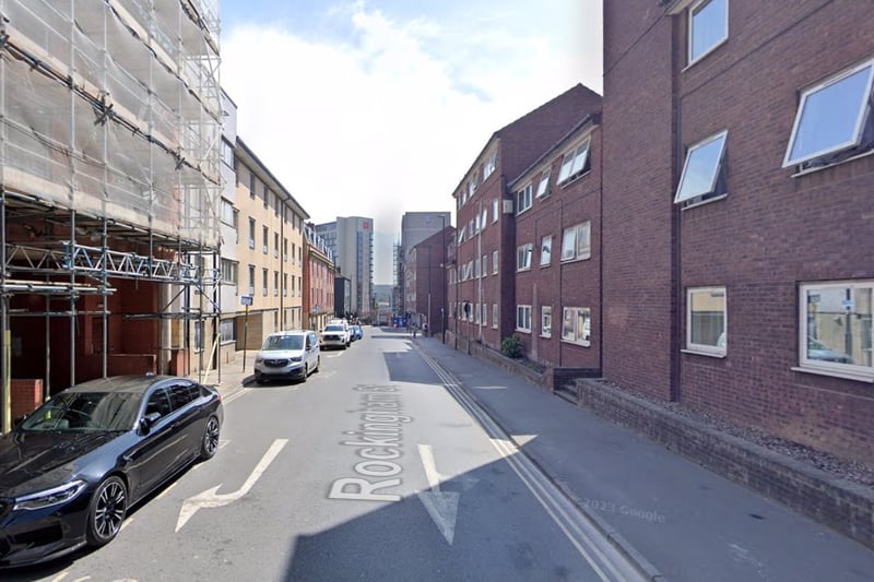 The joint third-highest number of reports of burglary in Sheffield in October 2023 were made in connection with incidents that took place on or near Rockingham Street, Sheffield city centre, with 3