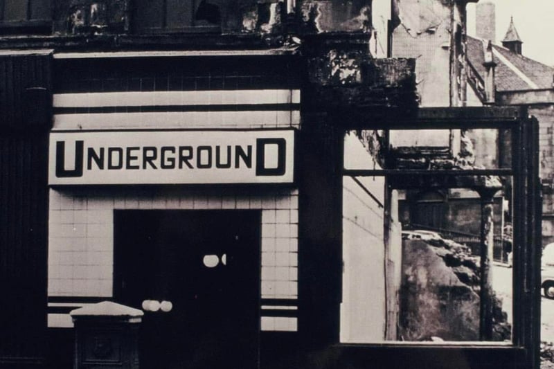 The old entrance to Cowcaddens subway station with the area around it being rapidly transformed during the seventies.