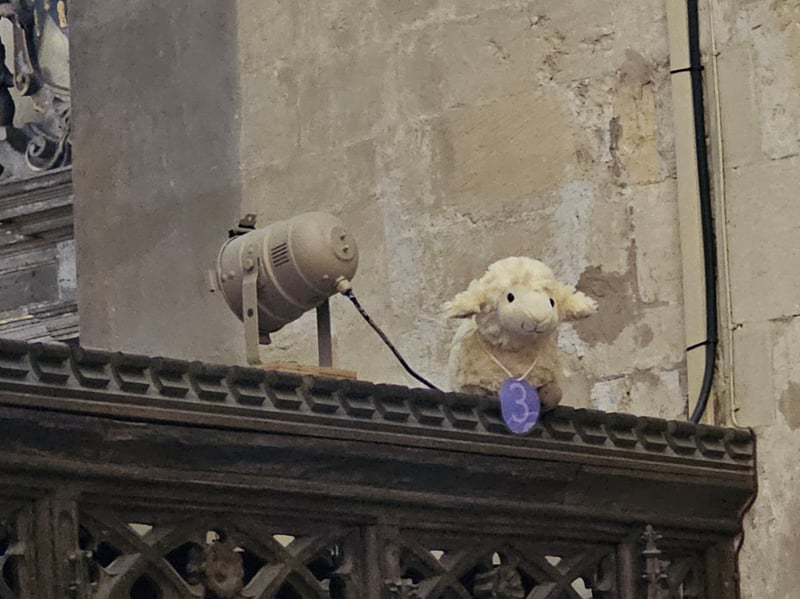 There are ten sheep to be found throughout the Cathedral. We found five during our visit. Were you able to find them all?