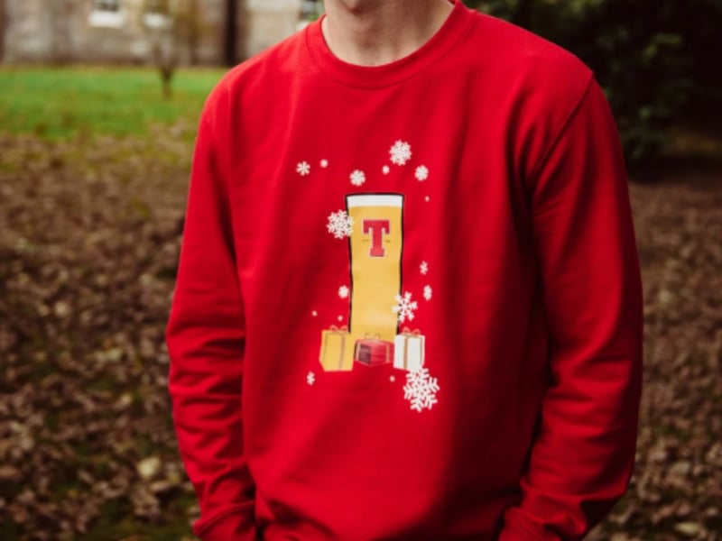 Available from the Wellpark Brewery in Glasgow, Tennent's Christmas jumpers are the perfect attire for a festive night out.