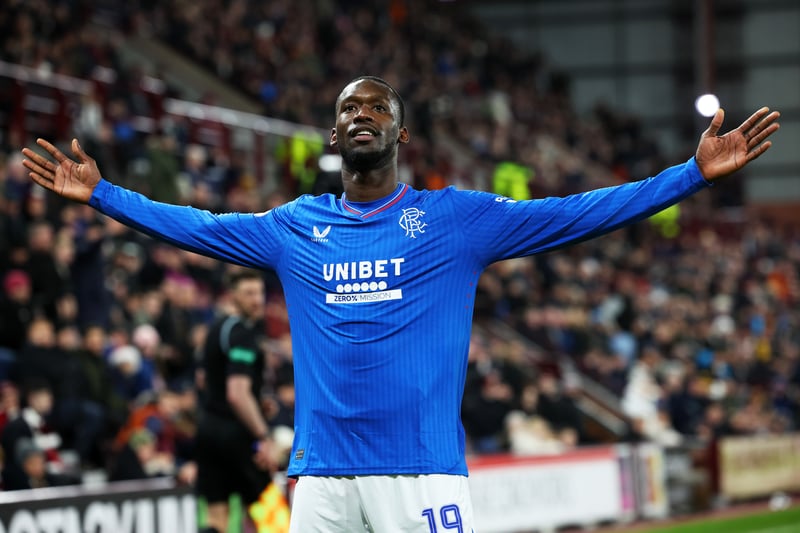 Abdullah Sima opens up the scoring for Rangers after poor defensive judgement from Hearts.