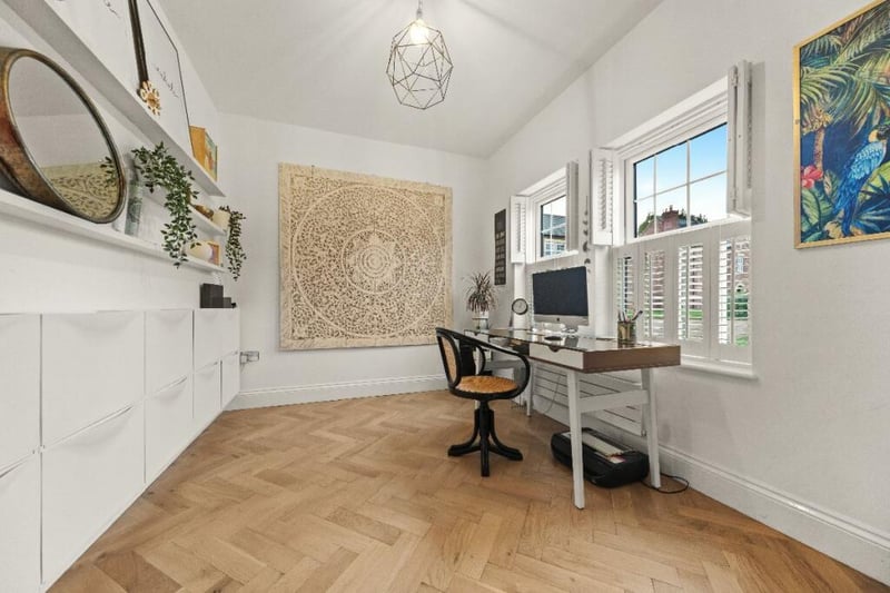 On the ground floor is also a large study ideal for home working.