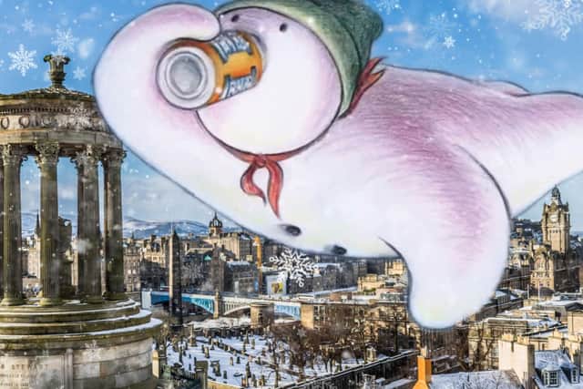 Forget the Coca-Cola van, it isn't Christmas until The Snowman is gorging on a can of Irn Bru in Scotland.