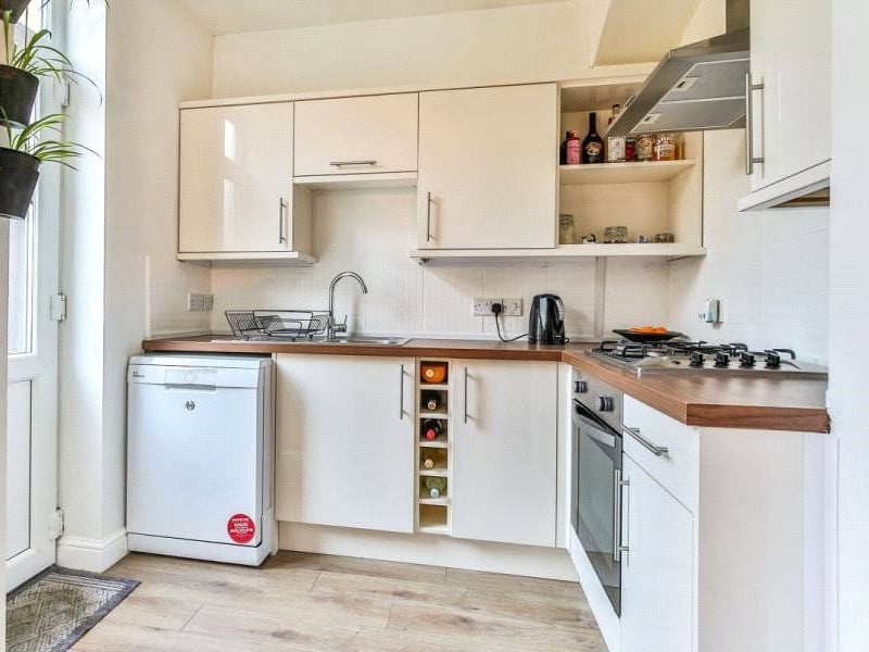 The kitchen is located to the rear of the ground floor and features a range of fitted storage options. (Photo courtesy of Zoopla)