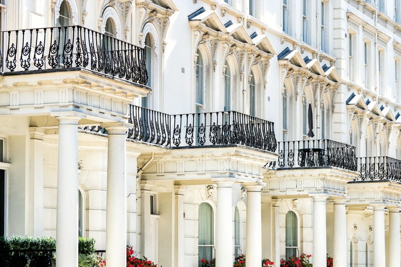 Greater London up-scale areas Kensington and Chelsea are joint eighth on the list. Both areas have beautiful buildings and homes, as well as smart boutiques and London landmarks.