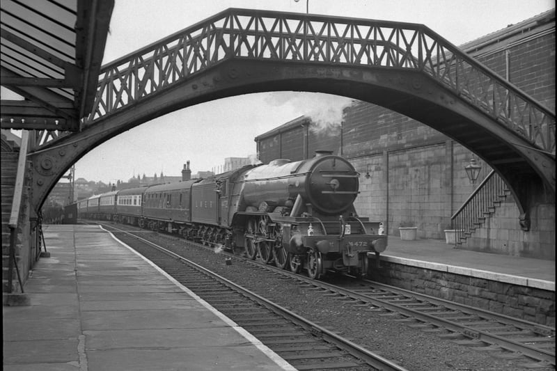 The Flying Scotsman passing through Sunderland in May 1964.