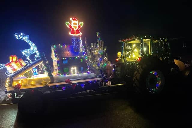 The Bradfield Christmas Tractor Run is back in Sheffield on Sunday, December 10, raising money for Sheffield Children's Hospital and #elysarmy. Pictured is one of the festively decorated tractors from last year's event, which raised £4,000 for charity
