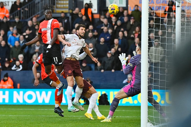 Had a few awkward defensive moments, including for the Luton goal, as he failed to track Adebayo's run. Dias struggled to deal with the striker's physicality.