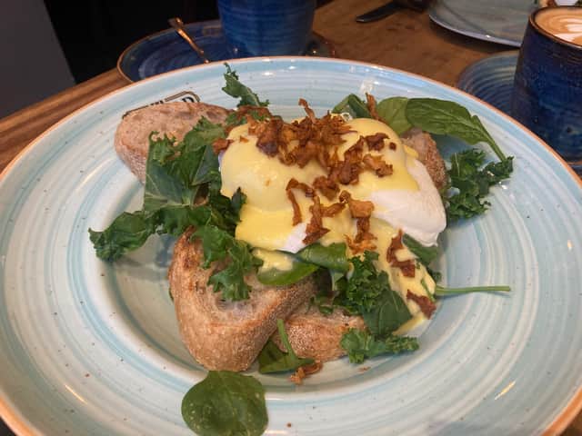 Winter greens eggs benedict at The Grind Cafe, Kelham