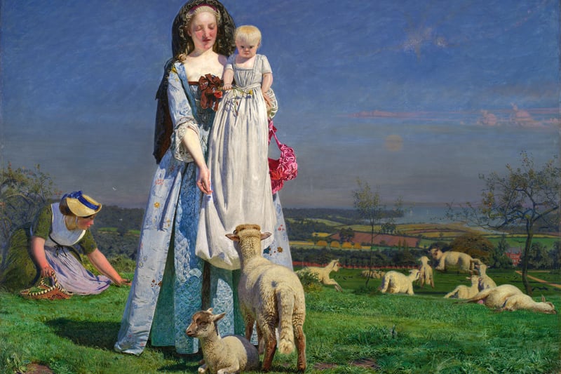 Pretty Baa-Lambs by Ford Madox Brown