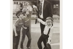 Twenty boys had sucessfully auditioned for Oliver. The photograph from January 3, 1983 shows Mike Bedward having his pocket picked by Oliver Spencer of Chester Road North in Sutton Coldfield, alongside brothers Kieron and Spencer McArdle of Arbor Way in Chelmsley Wood. 