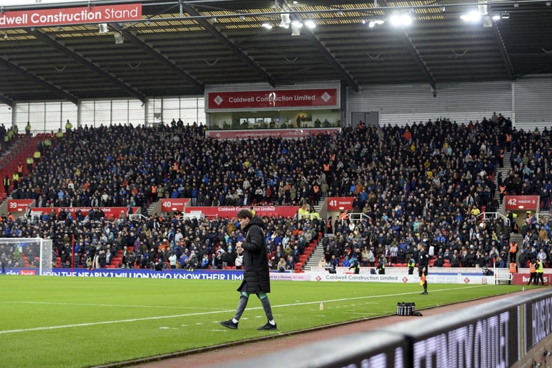 Owls boss Danny Röhl against a backdrop of 2,600 Wednesday fans.