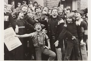 Twenty young boys were chosen after hundreds auditioned for parts in the Lionel Bart stage musical, which was due to begin an international tour. The photograph from January 17, 1983 shows Darren Blackmore from Bartley Green in Birmingham in front of a group of other boys.