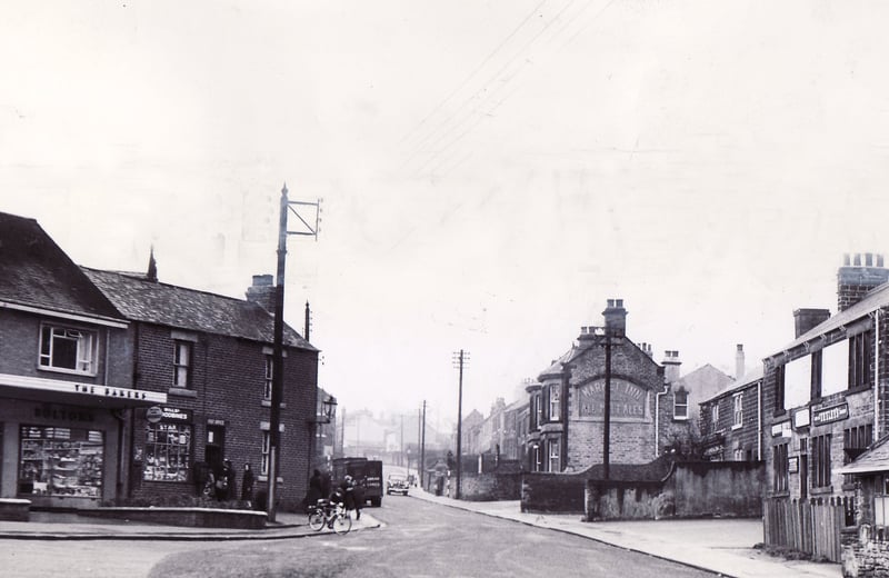A view of part of High Green, Sheffield, the 'so quiet village', on December 31, 1957