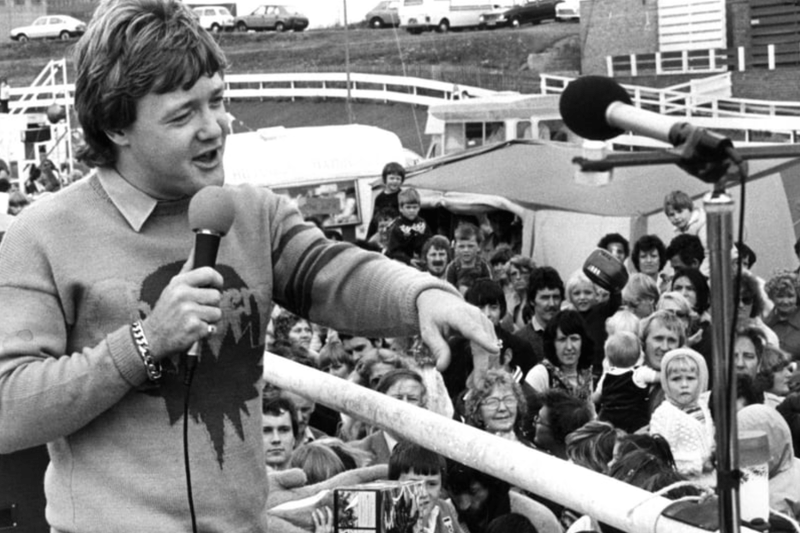 A reminder from July 1981 as Keith Chegwin entertains the crowds at Gypsies Green Stadium. Were you there?