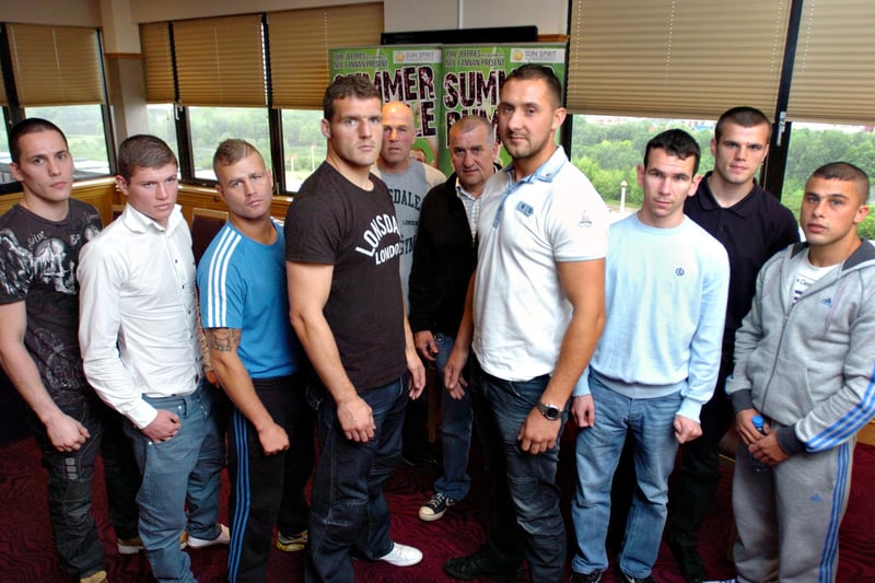 Boxers and promoters from the Summer Rumble which was held at the stadium in 2011.