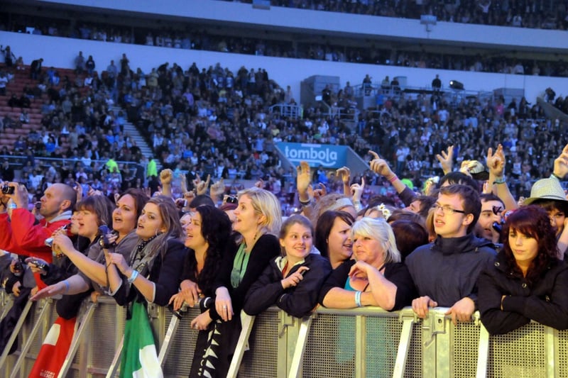 Fans enjoying the Kings of Leon concert in 2011.