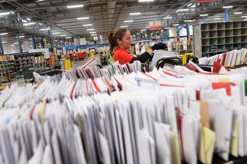 The busiest day at Royal Mail North East ahead of Christmas post and delivery in 2017.