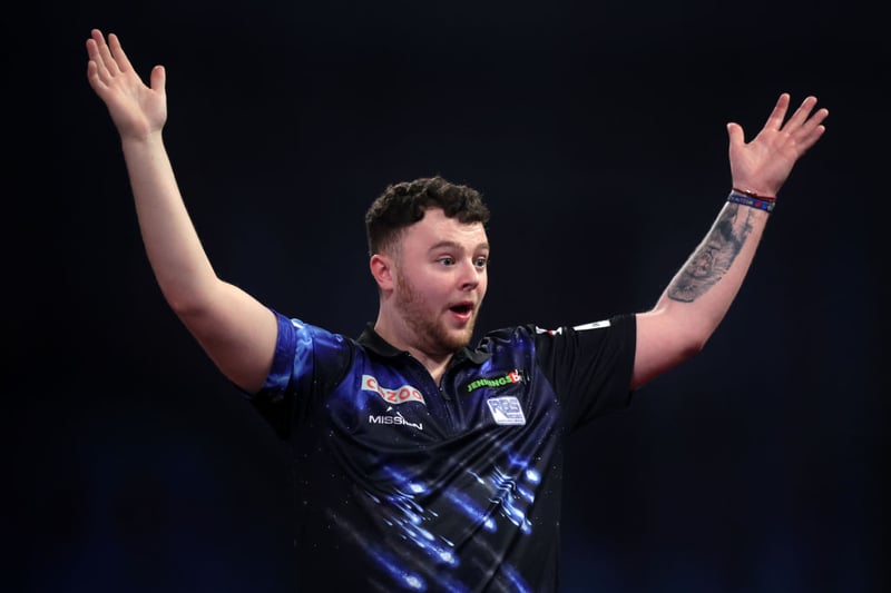 The first player to throw a televised nine-dart finish in his debut season, Northern Ireland's Josh Rock is 33/1 to win the world championships on his first try. He previously won the 2022 PDC World Youth Championship.